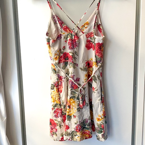Abercrombie & Fitch White Floral Button Summer Dress PETITE - Picture 2 of 7